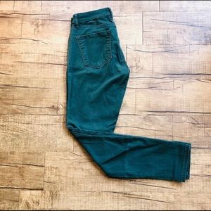 Ann Taylor LOFT Dark Green Curvy Skinny Jeans